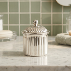 Conteneur classique pour salon en laiton plaqué argent - Product Image 2