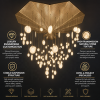 Lustre LED long moderne personnalisé Senfey avec hauteur réglable pour l'éclairage de grands projets tels que les atriums d'hôtels et les escaliers