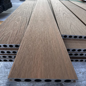 Plancher en bois composite WPC de haute qualité pour l'extérieur, imperméable, revêtement de <span class=keywords><strong>terrasse</strong></span> en plastique composite, panneaux co-extrudés en teck - Product Image 1