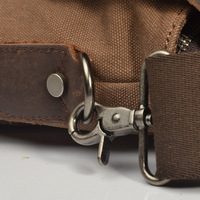 Toile cirée sac à bandoulière pour hommes luxe couleur unie Document 15 pouces mallette d'affaires ordinateur sac à main pochette d'ordinateur