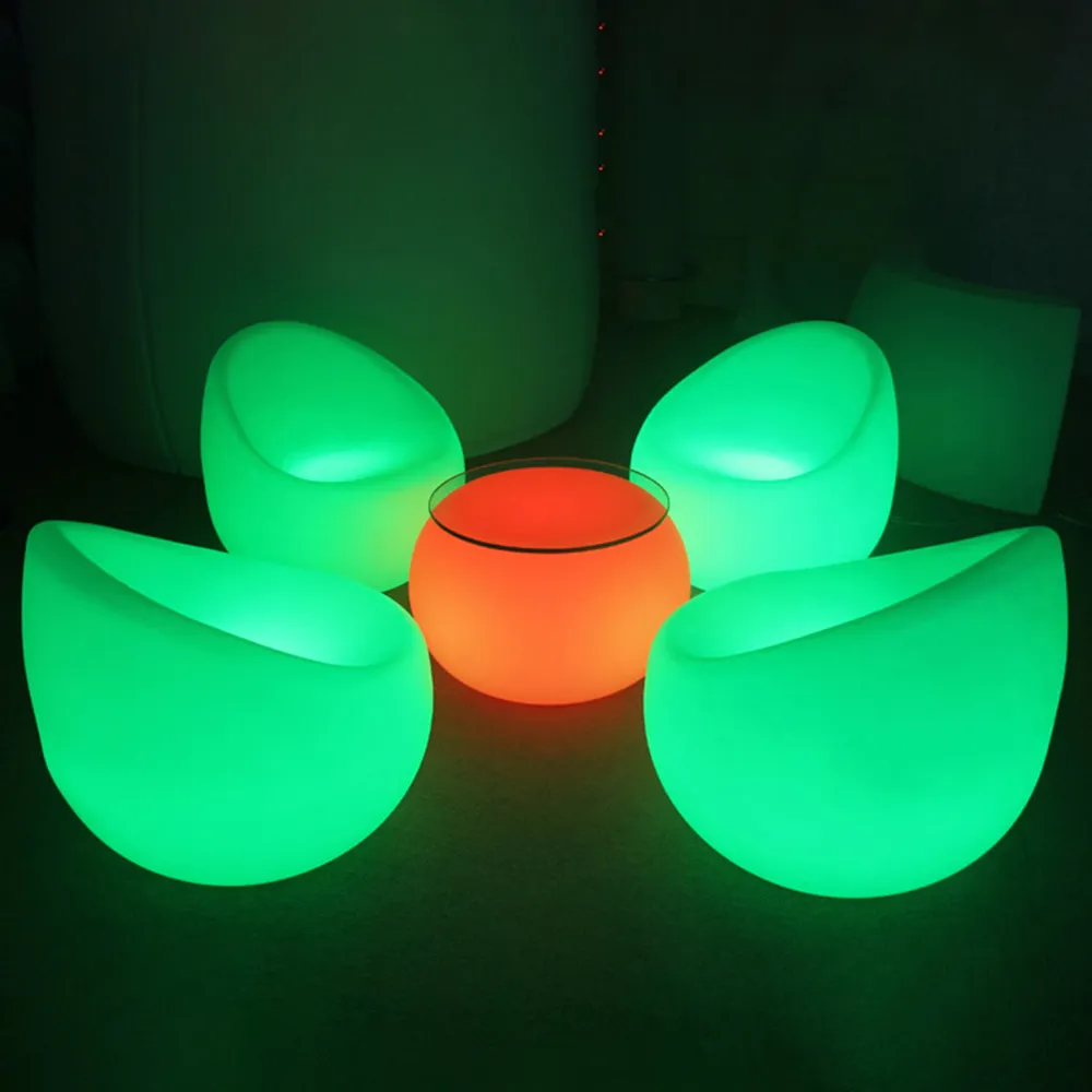 Barra de luz Led multicolor para muebles, recargable, con forma de tambor Gyro, mesa y silla de Bar, muebles de plástico con luz Led