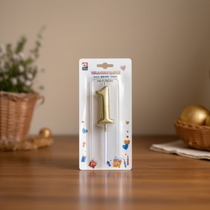 Candeline di compleanno ERP M155 oro e argento, colore misto, 12 pezzi per confezione, per decorare torte - Product Image 2