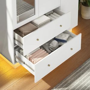 Meubles de chambre à coucher modernes et écologiques en panneaux MDF en <span class=keywords><strong>bois</strong></span>, armoire de rangement modulaire sur mesure, taille personnalisée pour usage hôtelier - Product Image 5