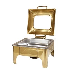 Liyunda Tùy Chỉnh Semi-Vàng 6L Tự Chọn Hiển Thị Thực Phẩm Đứng Thép Không Gỉ Tự Chọn Tấm Nóng Vuông Chafing Món Ăn Cho Đảng Tự Chọn - Product Image 4