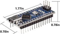 Módulo Honclay Nano V3.0 ATmega328P CH340G 5V 16M Mini USB, Placa de Desarrollo de Microcontrolador con Conectores PIN