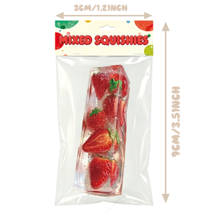 Colorful Mixed Fruit Shapes Soft Squishy Slow Rising Tactile Sensory Calming Squeeze Toy - Product Image 5