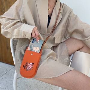 Bolso pequeño de hombro para mujer, mini bolsos cruzados de cuero genuino de vaca, bolso bandolera para teléfono, bonito estampado de helado, tarjetero con ranuras - Product Image 3