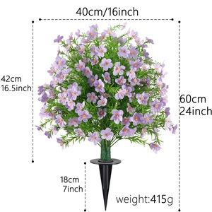 Fiori di Margherita Artificiali in Vasi Resistenti ai Raggi UV, Finte Piantine di Fiori da Esterno con Picchetti per Decorazioni di Patio, Giardino e Matrimoni - Product Image 5