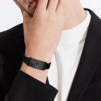 Bracelet tendance en acier inoxydable avec croix, unisexe, bijou avec verset biblique, cadeau pour anniversaire, enfant, mari, papa, fils