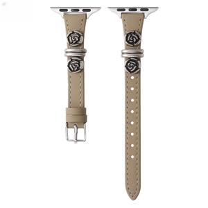 Bracelet Iwatch S10 pour femmes, adapté à <span class=keywords><strong>Applewatch</strong></span> Apple Watch 98 Generation 76SE5, bracelet en cuir camélia 38/40/41/42/44/45mm49mm - Product Image 5