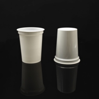 Pot de yaourt imprimé de logo personnalisé d'usine Sulide 8 oz tasse en plastique jetable PP pot de yaourt en plastique