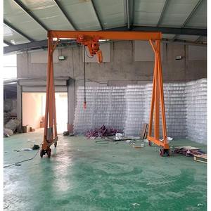 पोर्टेबल मोबाइल मिनी इलेक्ट्रिक गैन्ट्री क्रेन होस्ट-3/5 टन क्षमता आउटडोर उपयोग - Product Image 1