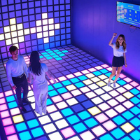 Juego Interactivo de Piso LED Multijugador - Desafío de Cuadrícula de Salto para Actividades de Formación de Equipos