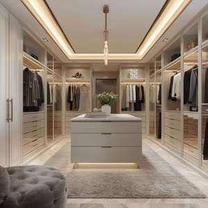 Clóset Modular de Aluminio Metálico Personalizado de Lujo Minimalista Moderno con Sistema de Poste de Luz para Sala de Estar o Dormitorio Principal - Product Image 6