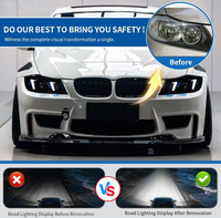 Phare E90 2005-2012 Série 3 Style Ikon LED Tricolore Plug and Play Pièces Auto pour BMW