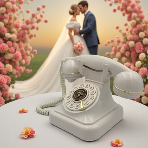 2025 nouveau <span class=keywords><strong>livre</strong></span> d'or de mariage rétro de téléphone filaire antique avec confession de message audio pour <span class=keywords><strong>les</strong></span> mariages et <span class=keywords><strong>les</strong></span> fêtes - Product Image 2