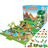 OEM/ODM Ensemble de Scène de Modèle Militaire de Bricolage Personnalisé pour Enfants Simulation de Dinosaure Faune Camion de Pompier Modèle Jouet avec Carte