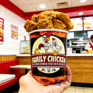 <span class=keywords><strong>Seau</strong></span> en papier pour pop-corn et poulet frit de qualité alimentaire 85oz 130oz, logo personnalisé imprimé, emballage jetable pour poulet frit, directement de l'usine - Product Image 6