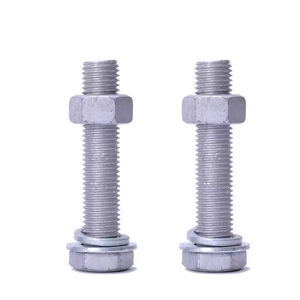 סיבי m20x2.5x80 בורג משושה אבץ עם ראש שטוח iso/din931 סטנדרטי אורך חוט m3 באיכות גבוהה m3 אורך חוט 10mm