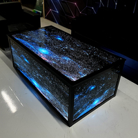 Meubles de bar cool au design à la mode meubles de discothèque éclairage LED table à thé éclairée pour KTV commerciale