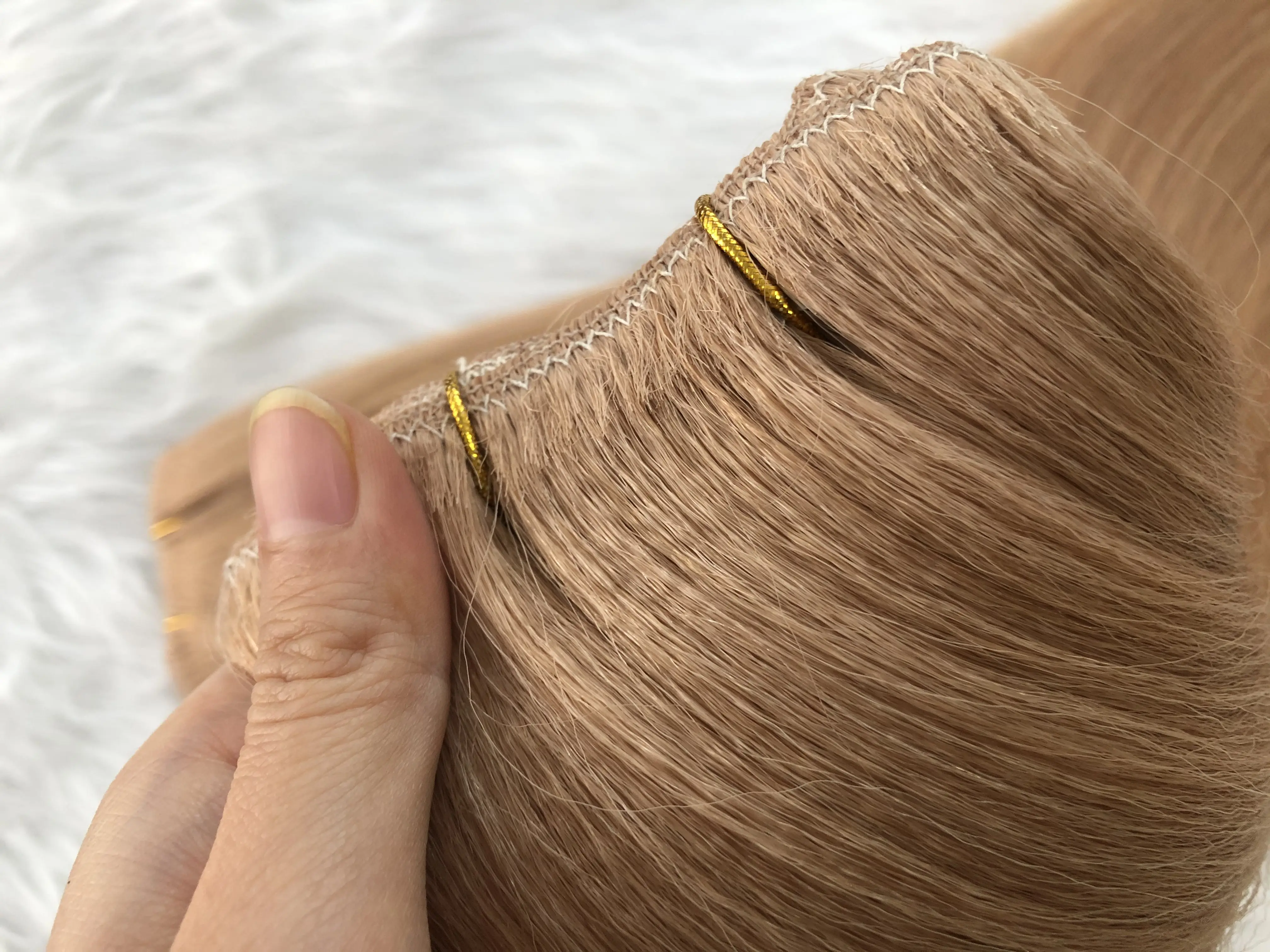 처리되지 않은 레미 처녀 100% 도매 인간의 머리카락 확장 헤어 익스텐션 공장에서 이중 그린 클립