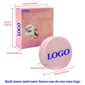 Kit de <span class=keywords><strong>faux</strong></span> <span class=keywords><strong>cils</strong></span> magnétiques réutilisables 3D naturels avec applicateur, miroir et étui compact - Product Image 6