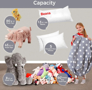 Kids' <strong>Bean</strong> <strong>Bag</strong> Chair Stuffed Animal Storage , <strong>Sitting</strong> Beanbag Storage <strong>Bean</strong> <strong>Bag</strong> for Kids Bedroom - Product Image 6