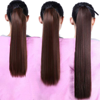 Queue de cheval à enrouler en cheveux chinois 100% Remy, prix de gros, pour femmes, avec couleur et longueur personnalisables