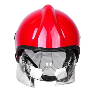 Durable Stainless Steel Yellow/<b>Red</b> Fire Helmet with Neck Protector Reflective Stripe <b>Flashlight</b> Mount Option Easy Operation - Product Image 6