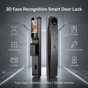Serrure de <span class=keywords><strong>porte</strong></span> intelligente WiFi Tuya App avec reconnaissance faciale 3D, interphone vidéo, stockage cloud, sécurité domestique, <span class=keywords><strong>porte</strong></span> en aluminium - Product Image 2