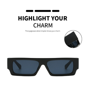 Lmamba 9116 Vintage Square Black Sunglasses Rectangle Fashion <b>Sun</b> Glasses 2024 Women Men <b>Shades</b> Logo Custom Glasses Eyewear - Product Image 3