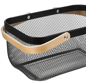 Nhà Bếp Gia Đình Đồ Ăn Dã Ngoại Rau Quả Đồ Lặt Vặt Giỏ Kim Loại Hình Chữ Nhật Giỏ Lưới Đựng Đồ Có Tay Cầm - Product Image 3