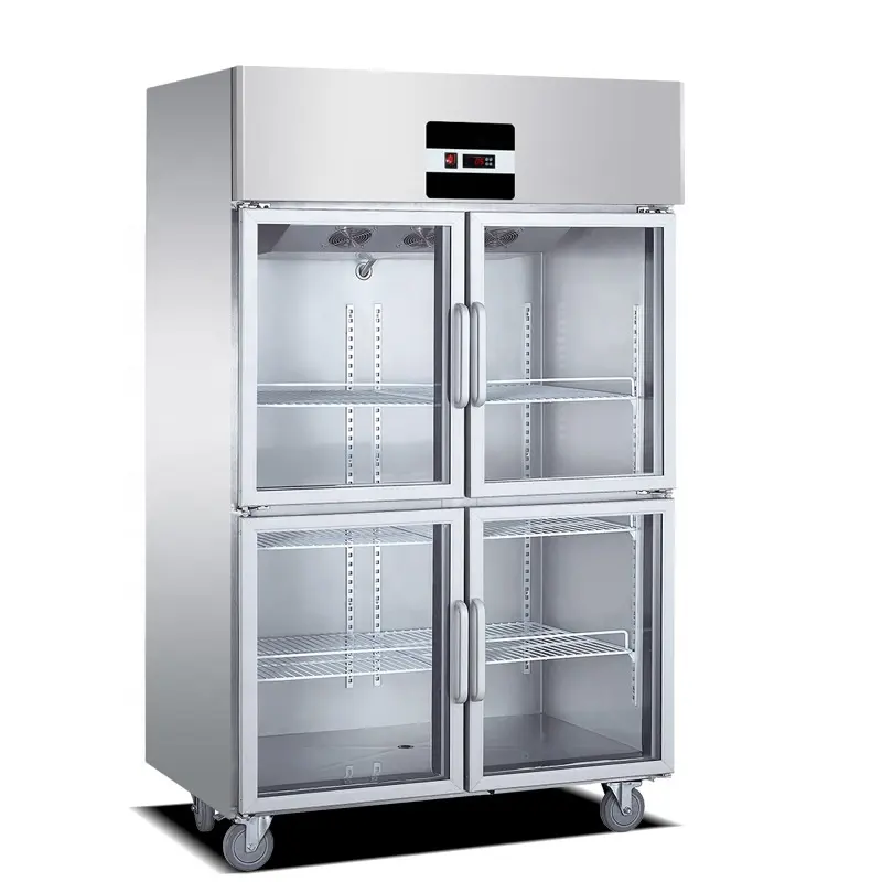 Hotel Restaurant Stainless Steel Display Stainless Steel Refrigerated Display Commercial Kitchen Refrigerator Equipment