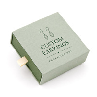 Boîte d'emballage personnalisée pour boucles d'oreilles, boîte de luxe à tiroir coulissant, estampage à chaud, fabrication sur mesure