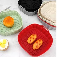 7.3 pouces Silicone Air Fryer Doublures Cuisine Maison Plaque De Cuisson Silicone Air Fryer Pot Panier Accessoires