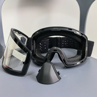 Lunettes de ski personnalisées avec aspiration magnétique Lentille interchangeable Protection 100% UV400 Lunettes de motoneige chauffantes pour la neige