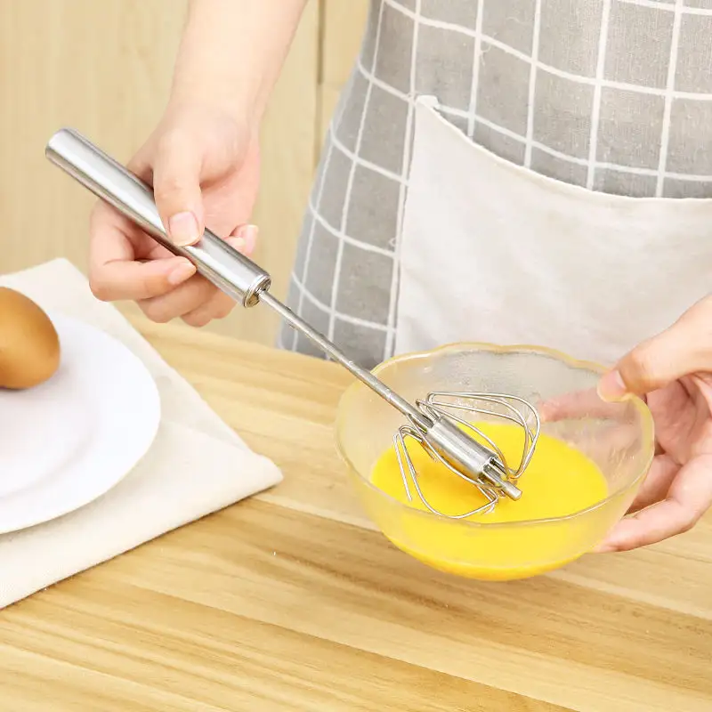 Yüksek kaliteli ev mutfak Bakeware aracı yarı otomatik yumurta mikseri manuel paslanmaz çelik yumurta çırpma çırpıcı
