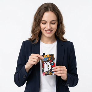 Cartera con cremallera y estampado de dibujos animados personalizada para mujer, monedero de poliéster lindo para uso diario - Product Image 6