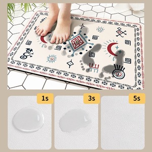 Alfombra de Baño Moderna Geométrica de Tierra de Diatomeas, Rectangular, Antideslizante, Absorbente de Agua, de Secado Rápido, para Baño - Product Image 2