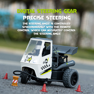 <b>Rc</b> Three Wheeler Buggy 2.4g Remote <b>Control</b> Electric Outdoor Toy For Kids Age 8 13 Years Ready To Go Plastic Model With Lights - Product Image 4