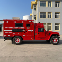 Véhicule de communication tout-terrain 4x4 haute capacité de franchissement, véhicule de commandement mobile diesel, transport de secours rouge