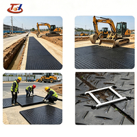 Tapis de protection temporaire en HDPE 1220x2440mm, panneau de protection du sol portable pour équipement lourd et accès à des sites éloignés