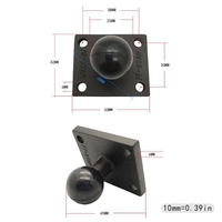 Plaque VESA amovible 75 mm et 100 mm, base carrée, motif de trous AMP, adaptateur de montage à vis 1'' pour support de moniteur Proaim VESA
