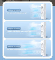 Ventilateur brumisateur oscillant silencieux haute puissance à double tête et triple buse, rechargeable par USB, portable, pour la maison et les camping-cars
