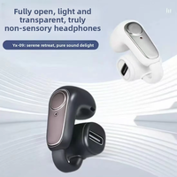 Auriculares Ergonómicos de Clip para Oreja, Diseño Abierto, Uso Cómodo, Sonido HD, Carga Tipo-C, Auricular Individual para Uso Diario
