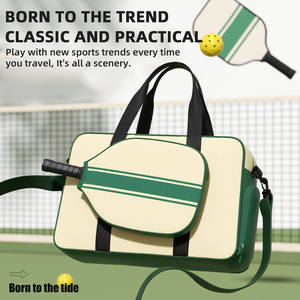 Sac de sport multifonctionnel et tendance pour raquettes de pickleball et de badminton, avec compartiment sec/humide amovible et design détachable - Product Image 5