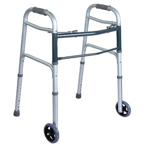 Yoob 2023 nuovo prodotto deambulatore portatile in lega di alluminio assistenza alla deambulazione pieghevole a quattro gambe stampelle Walker Aid per disabili
