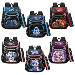 Sac à dos scolaire pour enfants, garçons et filles, en Oxford imperméable, coque rigide 3D en EVA, pliable, dessin animé - Product Image 2