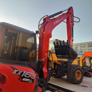For KX163 Zephyr Series 2020 <b>Model</b> 12 Ton Wheeled Excavator Red Color with PLC & Engine - Product Image 4