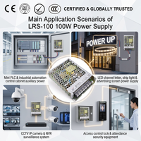 Alimentation à découpage LRS-100 100W 12V 24V 36V 48V Convertisseur AC/DC, Unité d'alimentation industrielle compacte encastrée, hauteur 1U